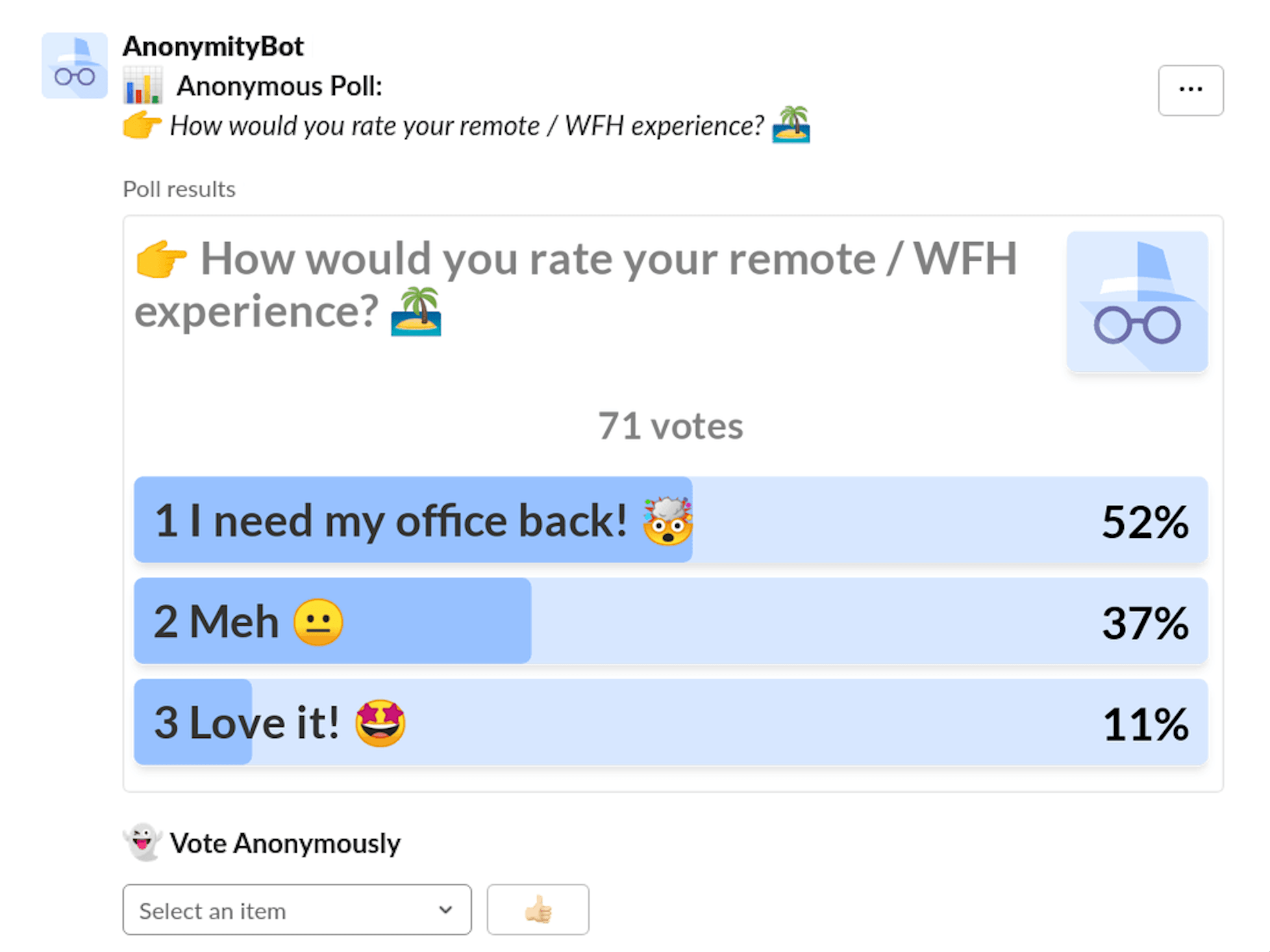 Anonymous Polls in Slack