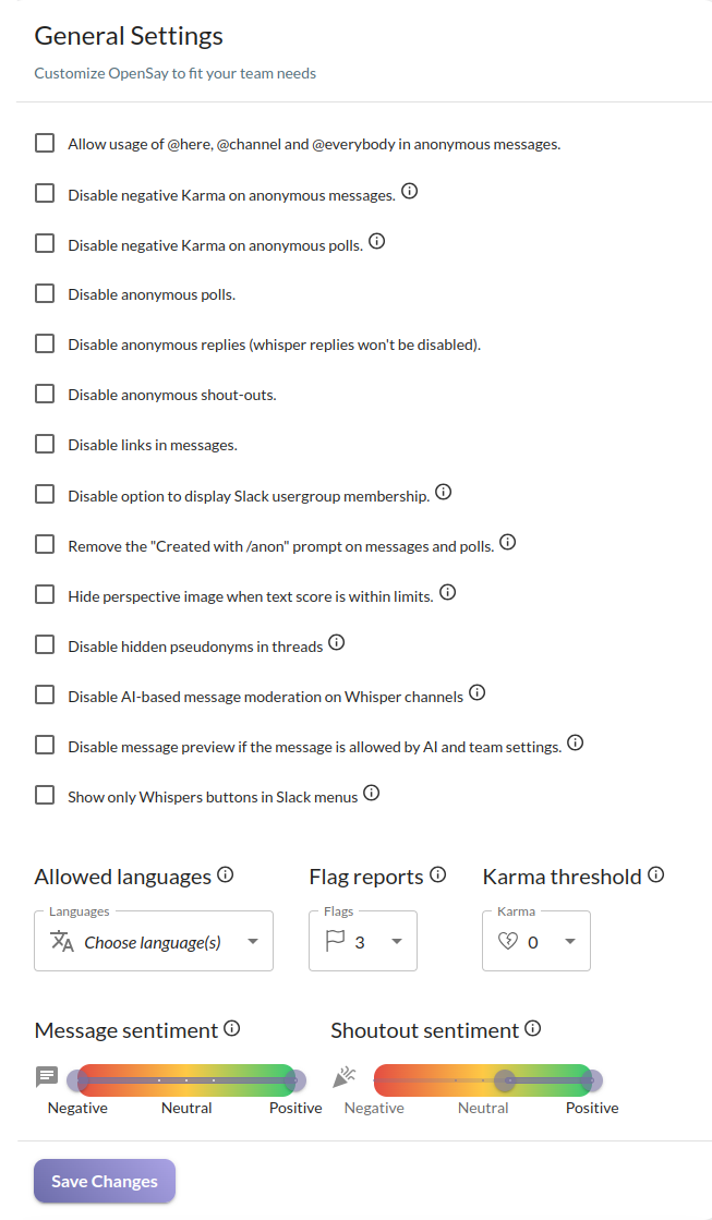 General Settings