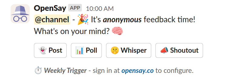 OpenSay's Scheduled Engagement with All Features