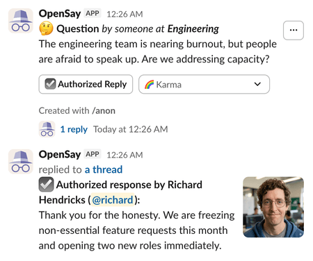 Authorized Responses in Slack