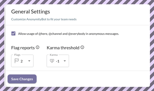 Karma Threshold Settings