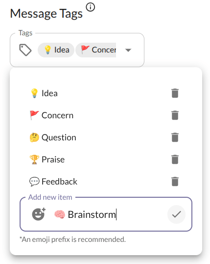 Manage Tags in OpenSay's Dashboard