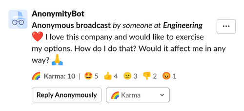 Anonymous Message with a Verified Slack Usergroup